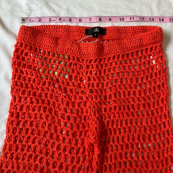 SOLD NEW Orange Crochet Festival Pants - Picture 3 of 5